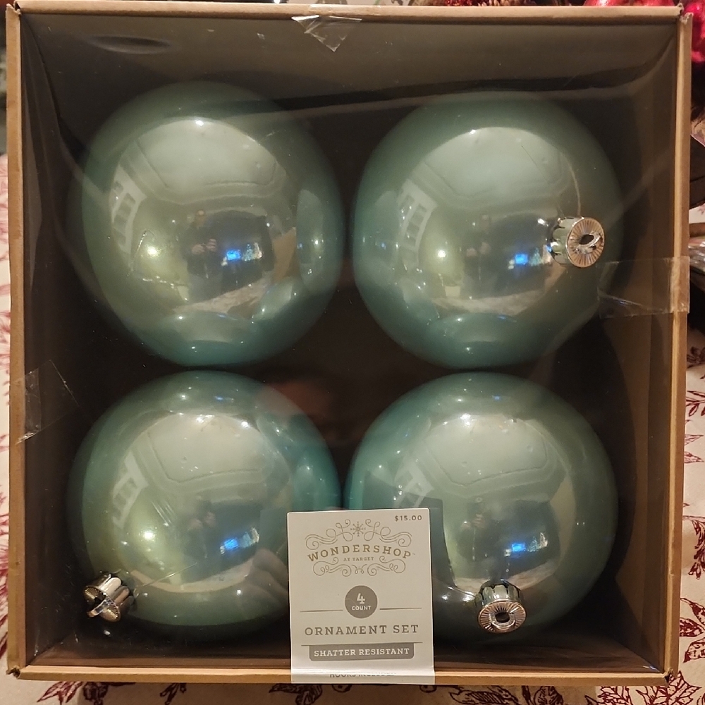 Wondershop Aqua Ornament Set